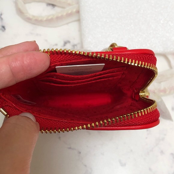 Tory Burch Alexa Phone Crossbody Bag Purse in Brilliant Red - Picture 7 of 12